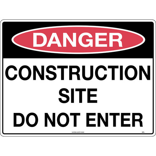 300x225mm - Metal - Danger Construction Site Do Not Enter