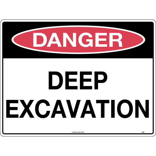 300x225mm - Metal - Danger Deep Excavation