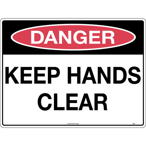 300x225mm - Poly - Danger Keep Hands Clear