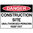 300x225mm - Poly - Danger Construction Site Unauthorised Persons Keep Out