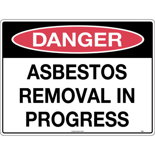 300x225mm - Metal - Danger Asbestos Removal in Progress