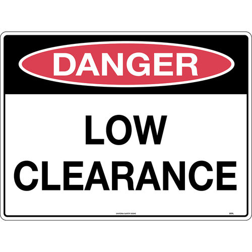 300x225mm - Poly - Danger Low Clearance