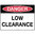 300x225mm - Poly - Danger Low Clearance