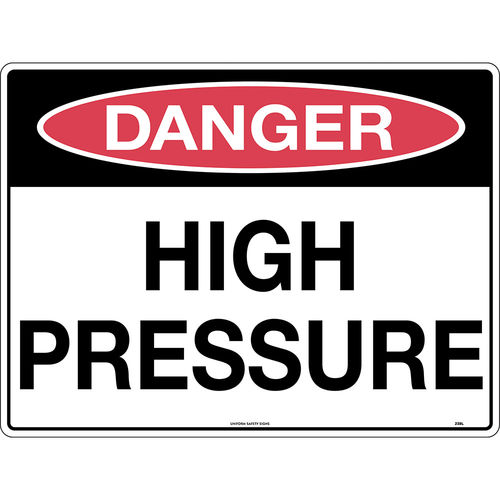 300x225mm - Metal - Danger High Pressure