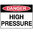 300x225mm - Metal - Danger High Pressure