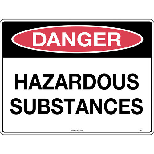 300x225mm - Poly - Danger Hazardous Substances