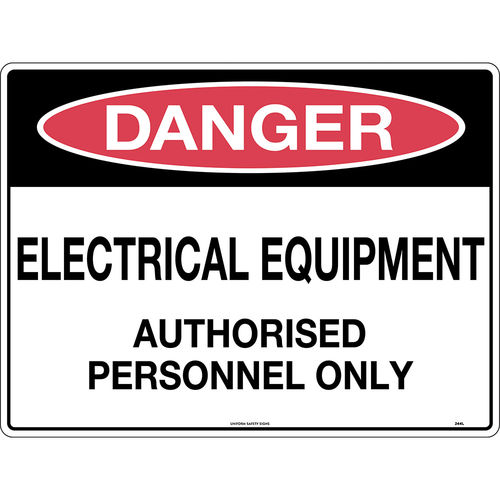 300x225mm - Self Adhesive - Danger Electrical Equipment Authorised Personnel Only