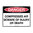 300x225mm - Metal - Danger Compressed Air Beware of Injury or Death