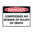 300x225mm - Poly - Danger Compressed Air Beware of Injury or Death