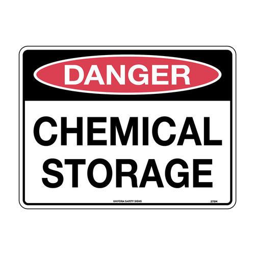 300x225mm - Poly - Danger Chemical Storage
