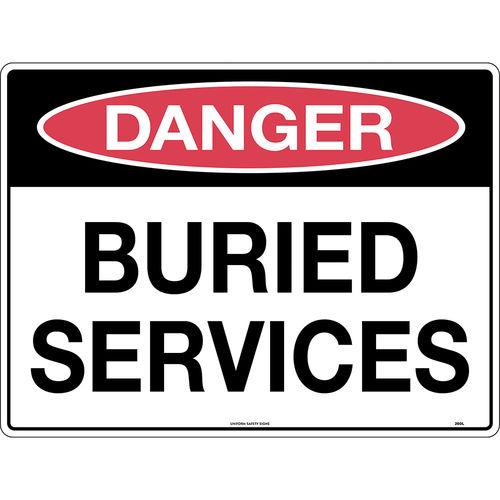 300x225mm - Metal - Danger Buried Services