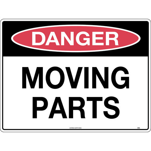 300x225mm - Poly - Danger Moving Parts