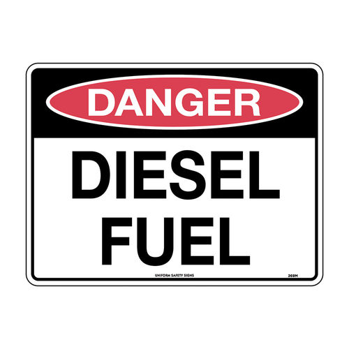 300x225mm - Metal - Danger Diesel Fuel