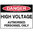 300x225mm - Poly - Danger High Voltage Authorised Personnel Only