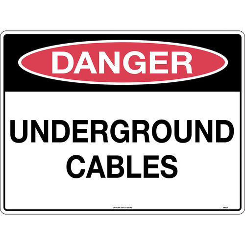 300x225mm - Metal - Danger Underground Cables