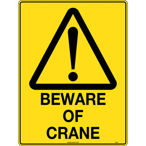 300x225mm - Metal - Beware of Crane