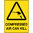 300x225mm - Poly - Caution Compressed Air Can Kill