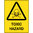 300x225mm - Poly - Caution Toxic Hazard