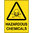 300x225mm - Poly - Caution Hazardous Chemicals