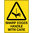 300x225mm - Poly - Caution Sharp Edges Handle with Care