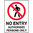 200mm Disc - Self Adhesive - No Entry Pictogram