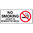 300x140mm - Self Adhesive - No Smoking Except in Designated Areas
