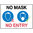 300x225mm - Poly - No Mask, No Entry (with pictos)