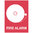 300x225mm - Poly - Fire Alarm (with pictogram)