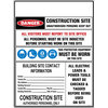 1200x900mm - Poly - Construction Site Safety Requirements  [With Building Site Contact Information]