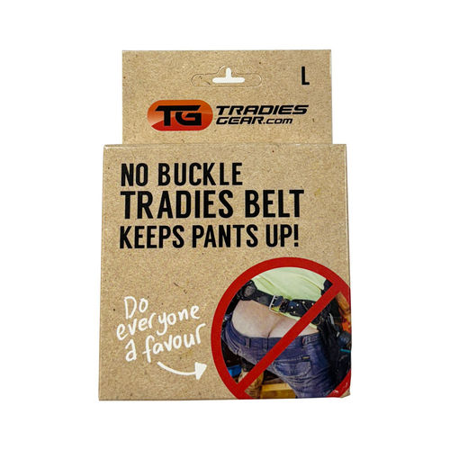 TRADIES GEAR NO BUCKLE BELT, 38mm