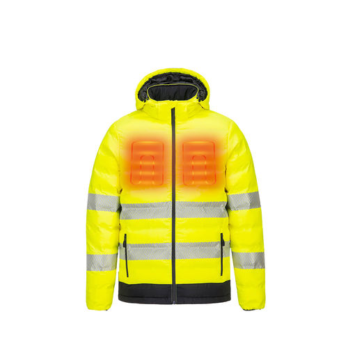 Portwest Hi-Vis Ultrasonic Tunnel Heated Jacket