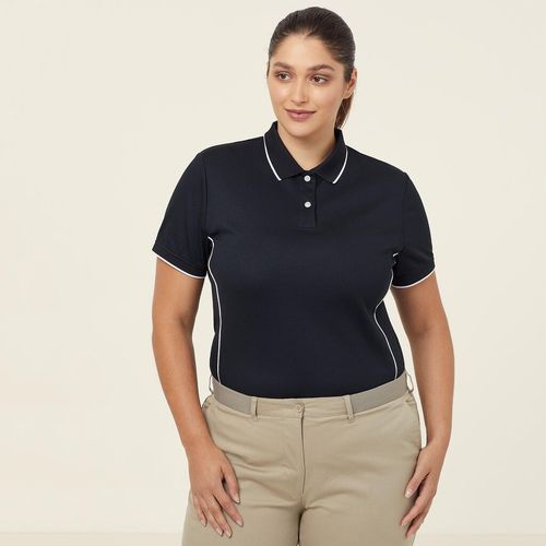 NNT LADIES  ANTIBACTERIAL POLYFACE TIPPED POLO ,