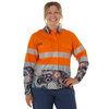 Zadie ZAW01 Women's Hi-Vis Indigenous Taped Cotton Drill Shirt