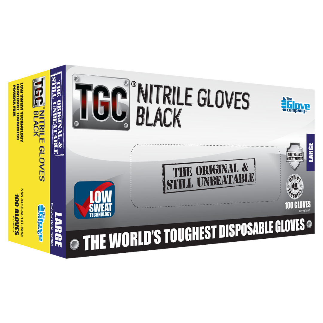 TGC BLACK LIGHTNING NITRILE GOVES