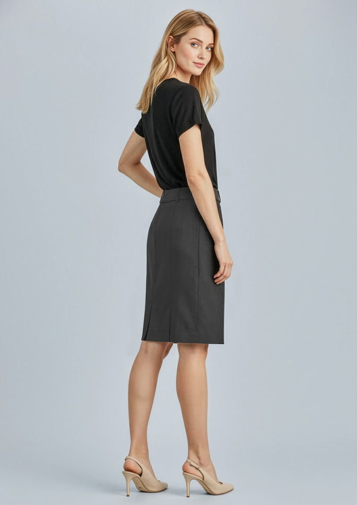 Biz Corporate Womens CS Back Pleats Skirt 20115
