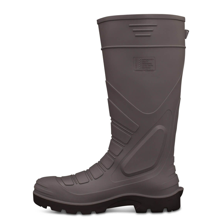 Oliver 22-205 Pull On Steel Toe PVC Waterproof Safety Gumboot - Grey