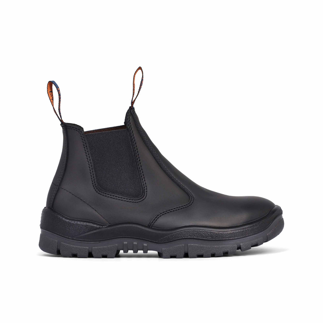 Mongrel #240 Steel Toe Elastic Sided Premium Safety Boot - Black Oil Kip