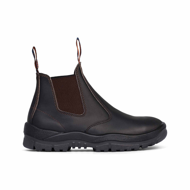 Mongrel #240 Steel Toe Elastic Sided Premium Safety Boot - Claret Oil Kip