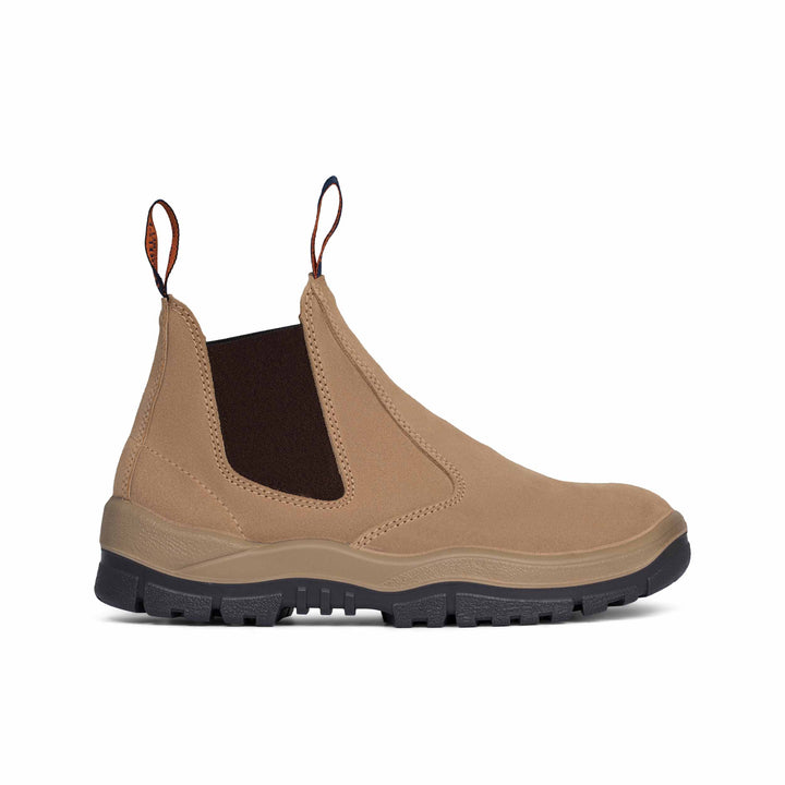 Mongrel #240 Steel Toe Elastic Sided Safety Boot - Wheat Suede