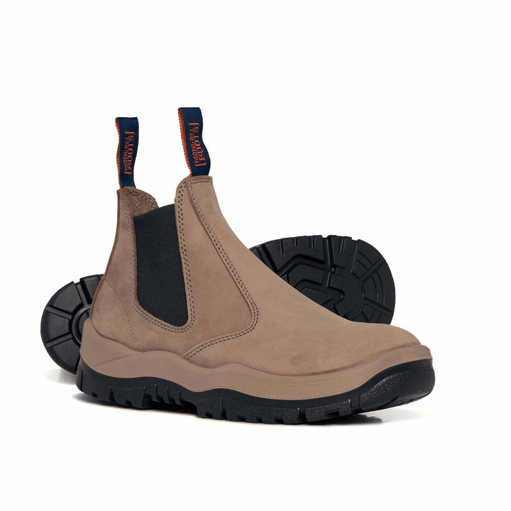 Mongrel #240 Steel Toe Elastic Sided Premium Safety Boot - Stone Nubuck