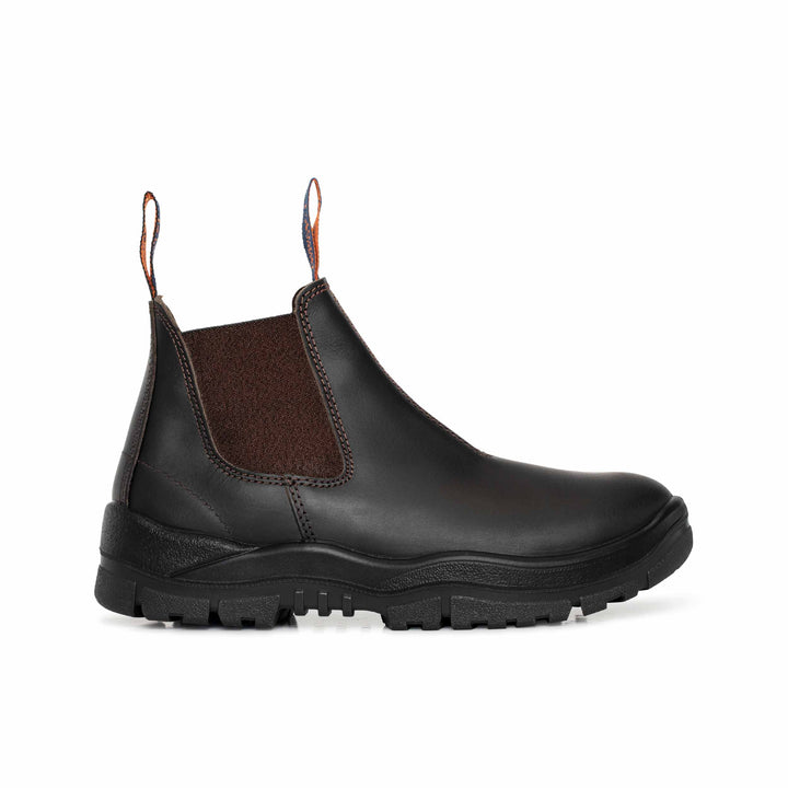 Mongrel #240 Steel Toe Elastic Sided Safety Boot - Claret Oil Kip