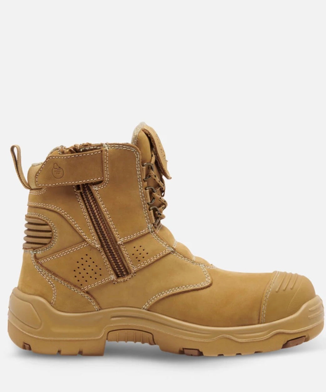 KingGee Men's Bennu Pro 6in Zip Sided Steel Tool Safety Boots with Scuff Cap K28009