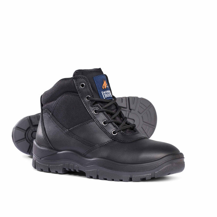 Mongrel #260 Steel Toe Lace Up Safety Boot - Black