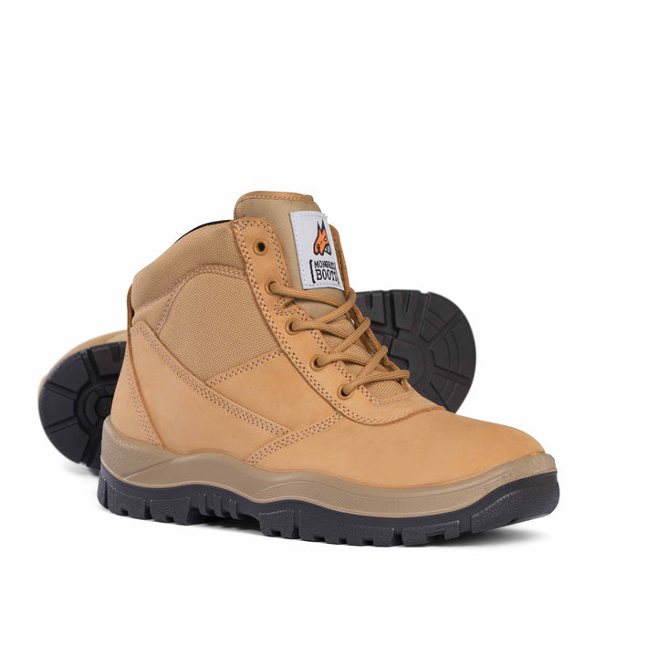 Mongrel #260 Steel Toe Lace Up Safety Boot - Wheat