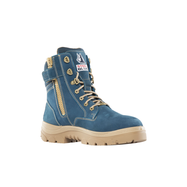 Steel Blue 312361 Southern Cross Zip Sided Steel Toe Blue Safety Boot