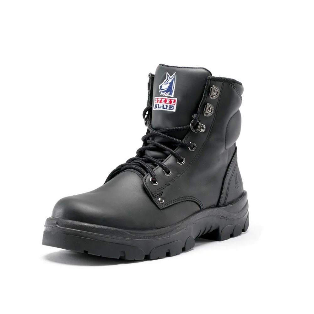 Steel Blue 322102 Argyle Lace Up Nitrile Outsole Steel Toe Safety Boot with Padded Collar