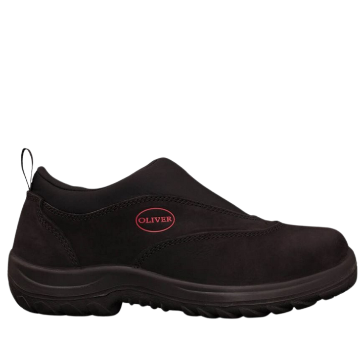 Oliver 34-610 Slip On Steel Toe Sports Shoe - Black