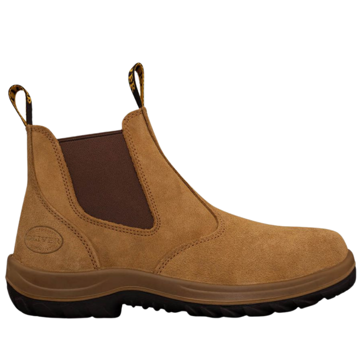 Oliver 34-624 Elastic Sided Steel Toe Boot - Beige