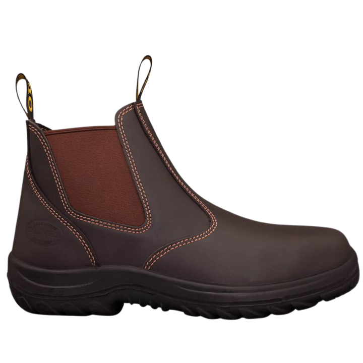 Oliver 34-626 Elastic Sided Steel Toe Boot - Claret