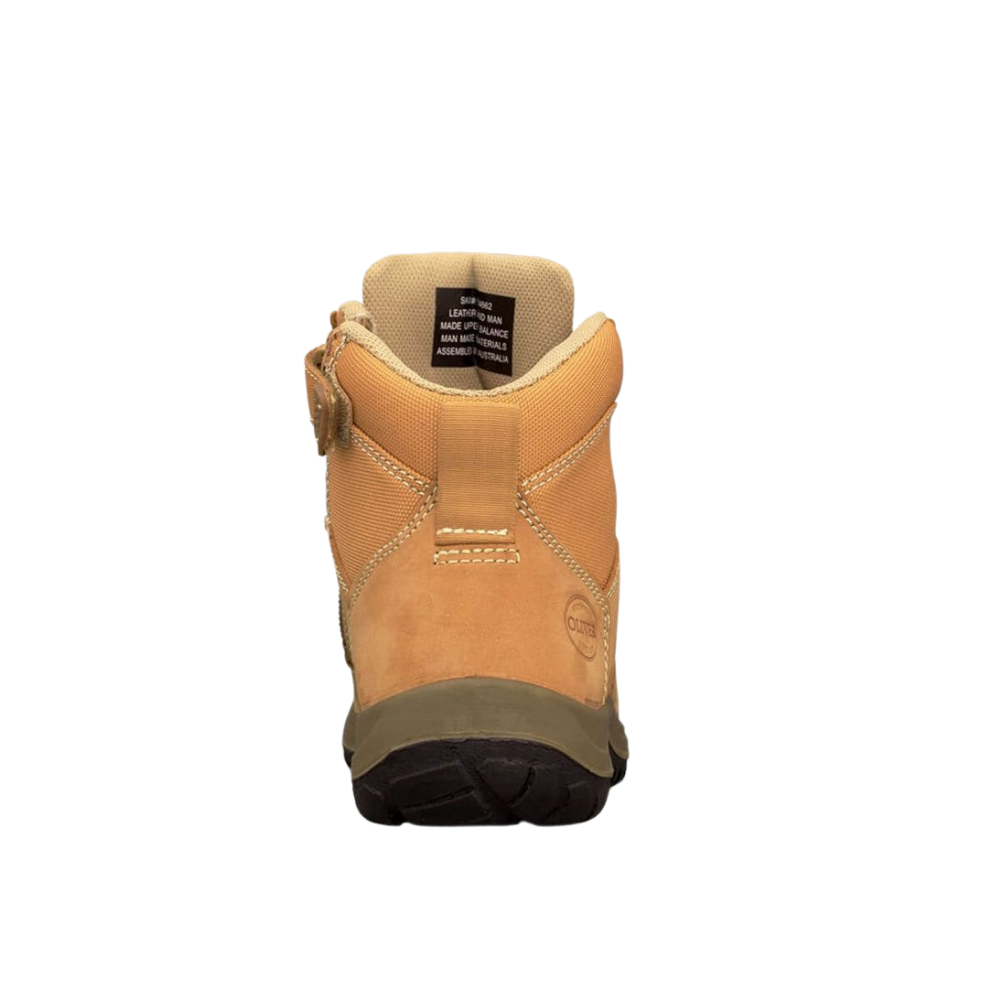Oliver 34-662 Zip Sided Steel Toe Hiker Boot with Scuff Cap - Wheat